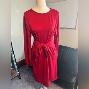 Elegant Red Tie Dress